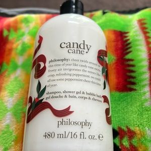 Woman’s philosophy candy cane shampoo,shower gel, bubble bath. New